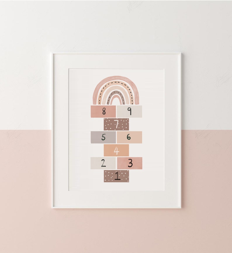 Numbers Wall Art Kids Wall Art Girl Wall Art Pink Wall Art - Etsy