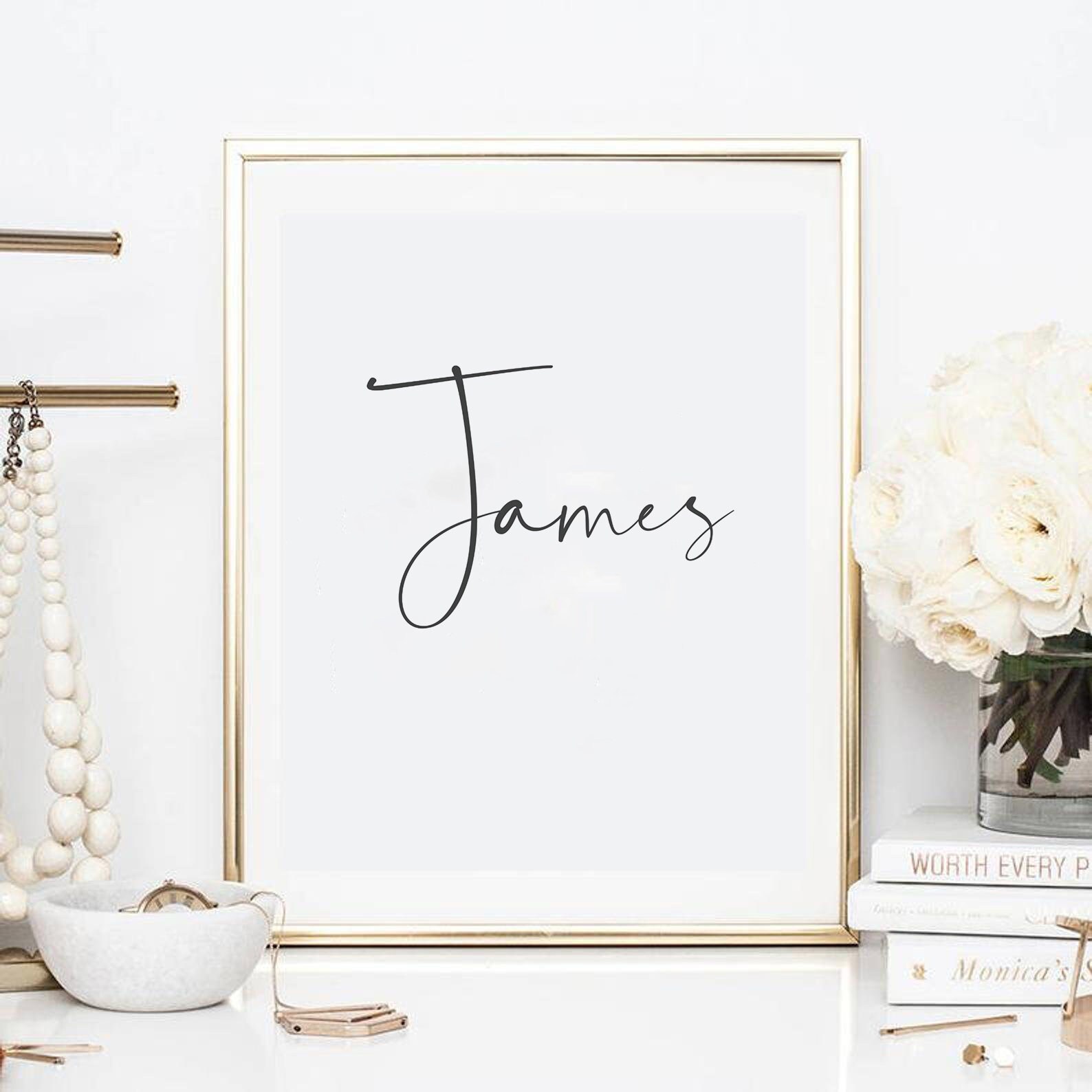 Custom Name Wall Art Any Colors Nursery Name Sign Family Etsy