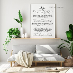 Maybe Love Poem Print Digital Art, Romantic Poetry, Maybe Wedding Poem ...