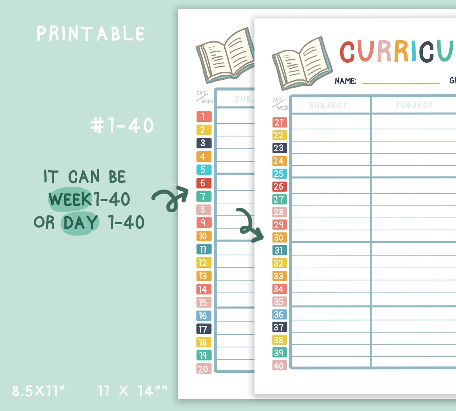 Printable Curriculum Planner Homeschool Planner Digital - Etsy