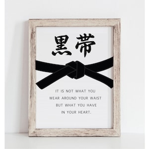zwarte band karate, karate kunst aan de muur, karate dojo, karate poster print, karate moeder, zwarte band vrouwen, zwarte band kaart, karate dojo, sensei