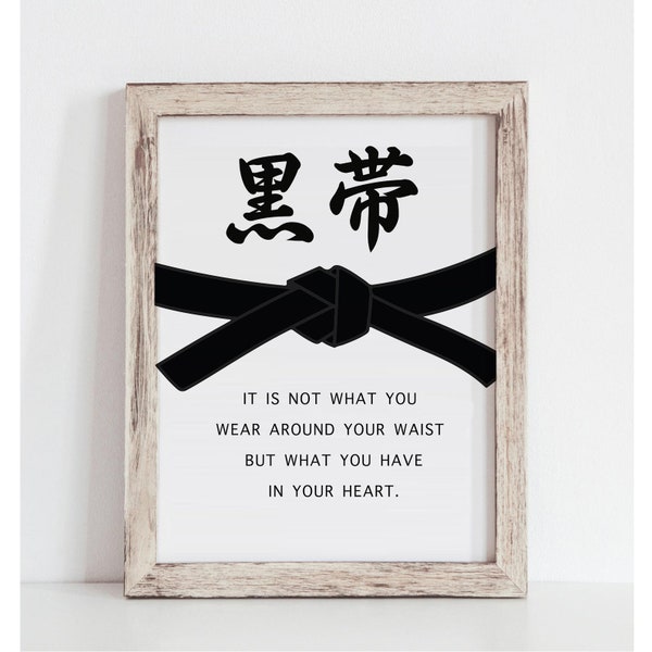 black Belt Karate, Karate Wandkunst, Karate dojo, karate poster print, karate mom, black Belt Frauen, black Belt card, karate dojo, Sensei