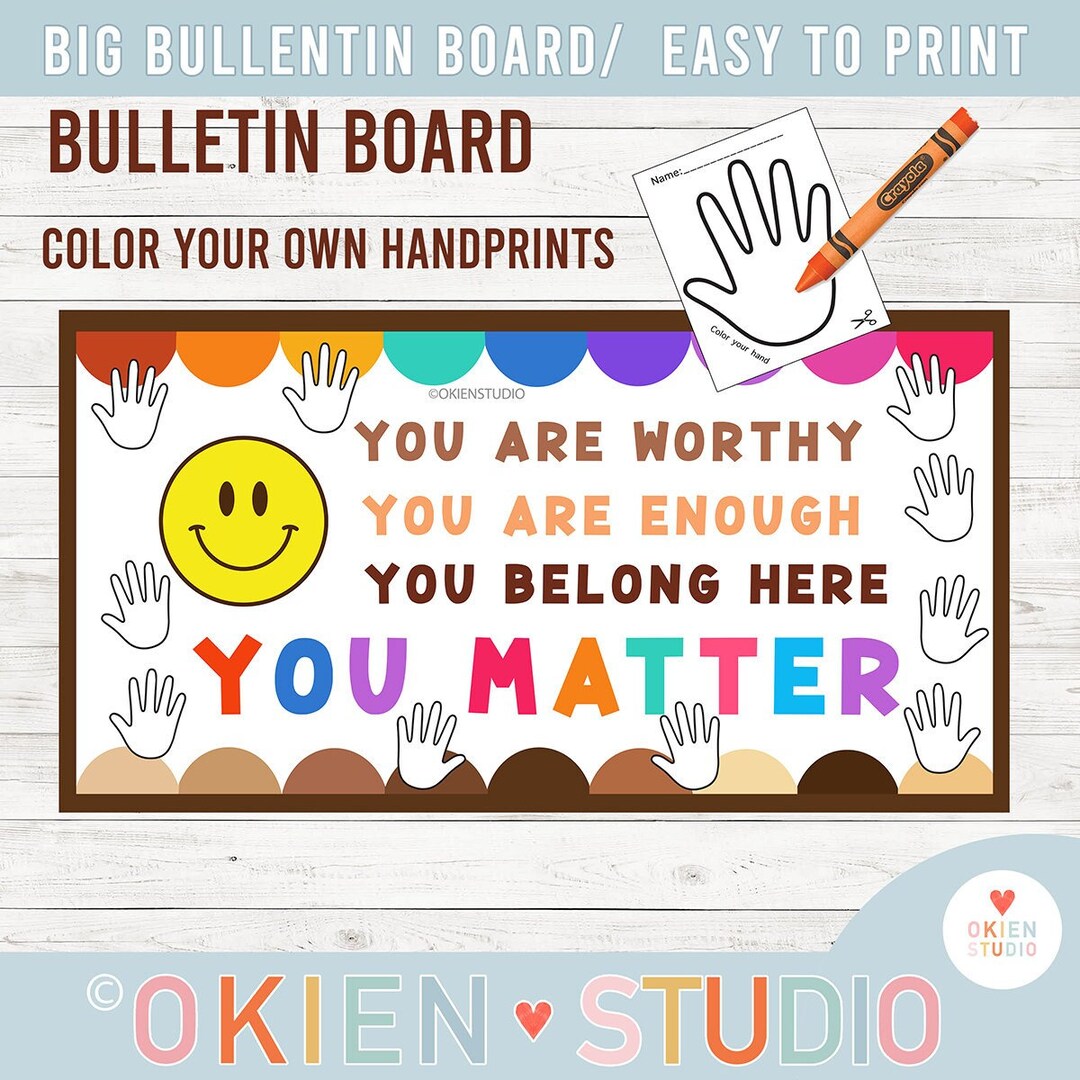 Happy Face Classroom Decor, Inclusion Matters, You Matter Bulletin ...