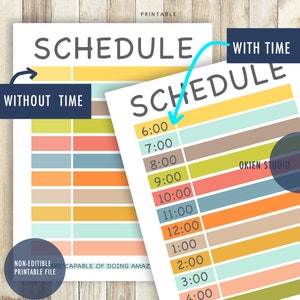 Daily Time Schedule, Easy Planner, Kid Daily Planner, Kids Schedule ...