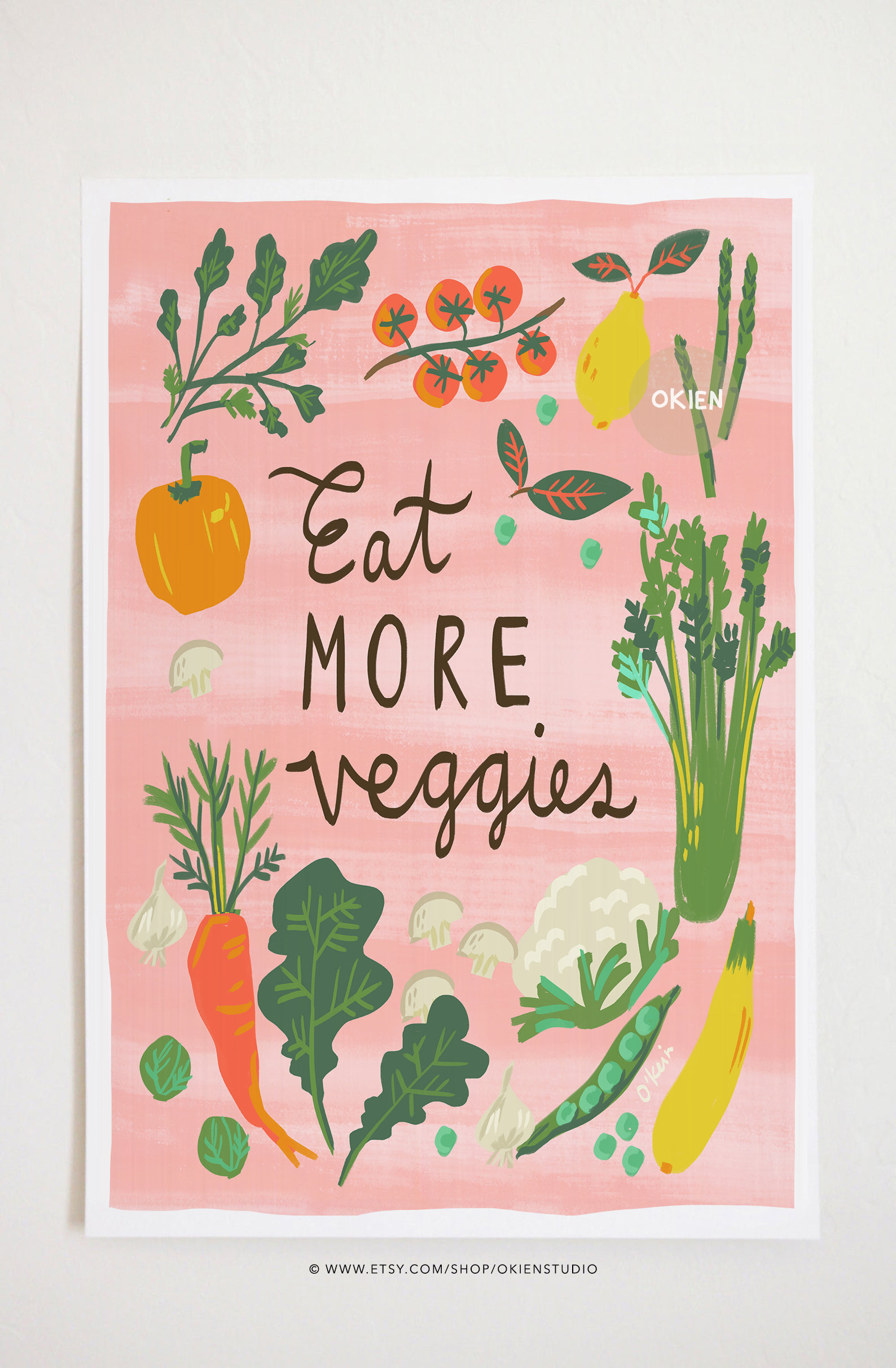 Vegetable Wall Art Culinary Print Vegetable Print Eat Etsy