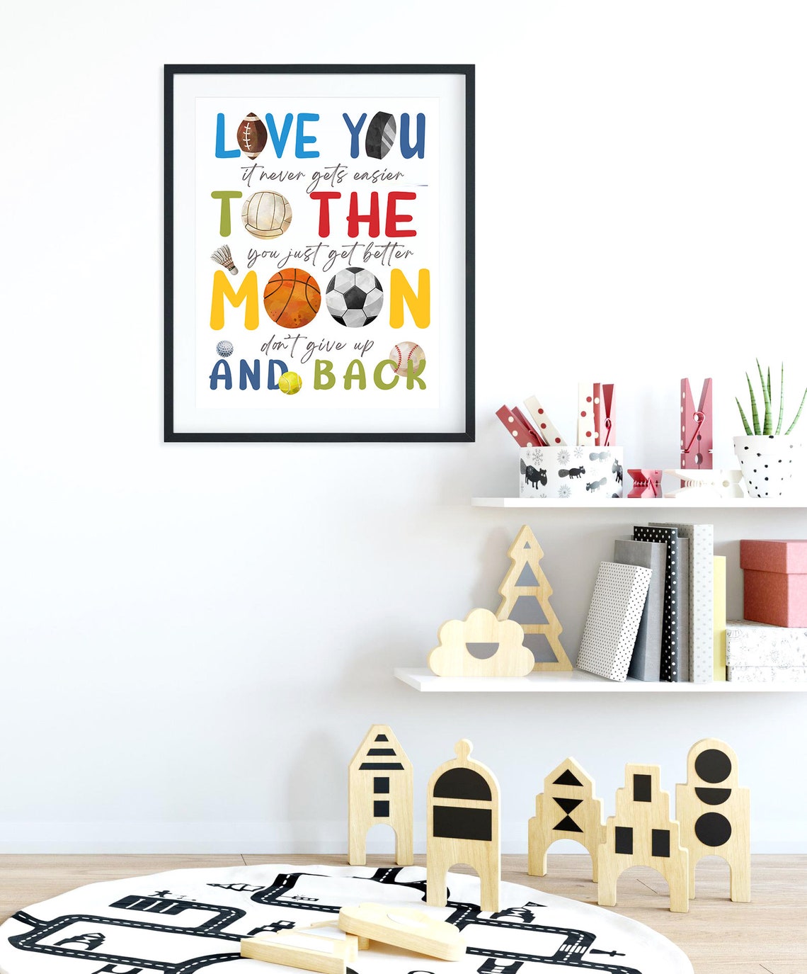 Sports Art Print Sports Wall Art Boys Room Decor Boys Etsy