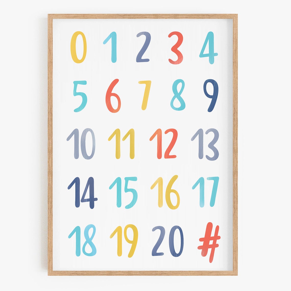 Alphabet Poster Number Chart 120 Montessori Printable Etsy