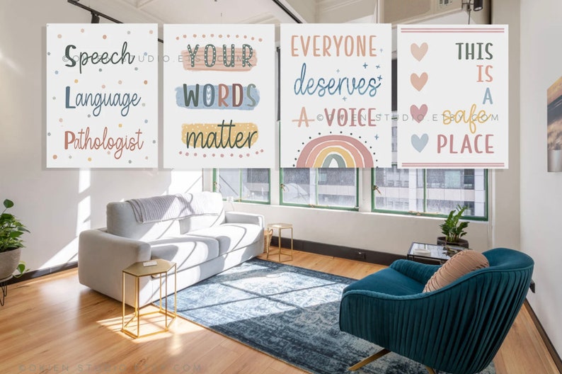 Speech Therapy Office Decor Office Decor Speech Therapy Wall Etsy