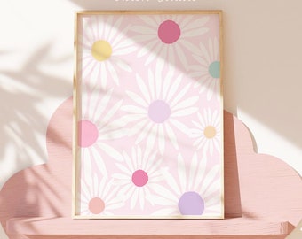 Daisy Floral Print: Boho Nursery Decor (Digital Download)