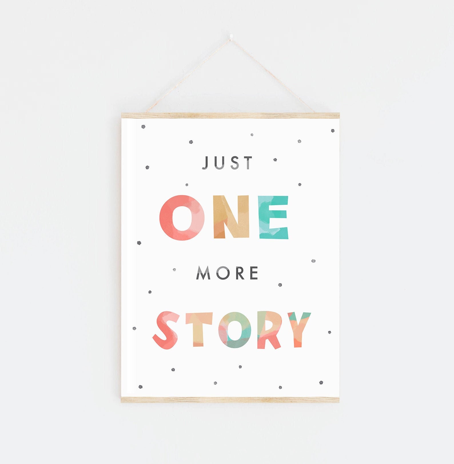 One More Story Girl's Room Wall Art Print (digital Download) - Etsy