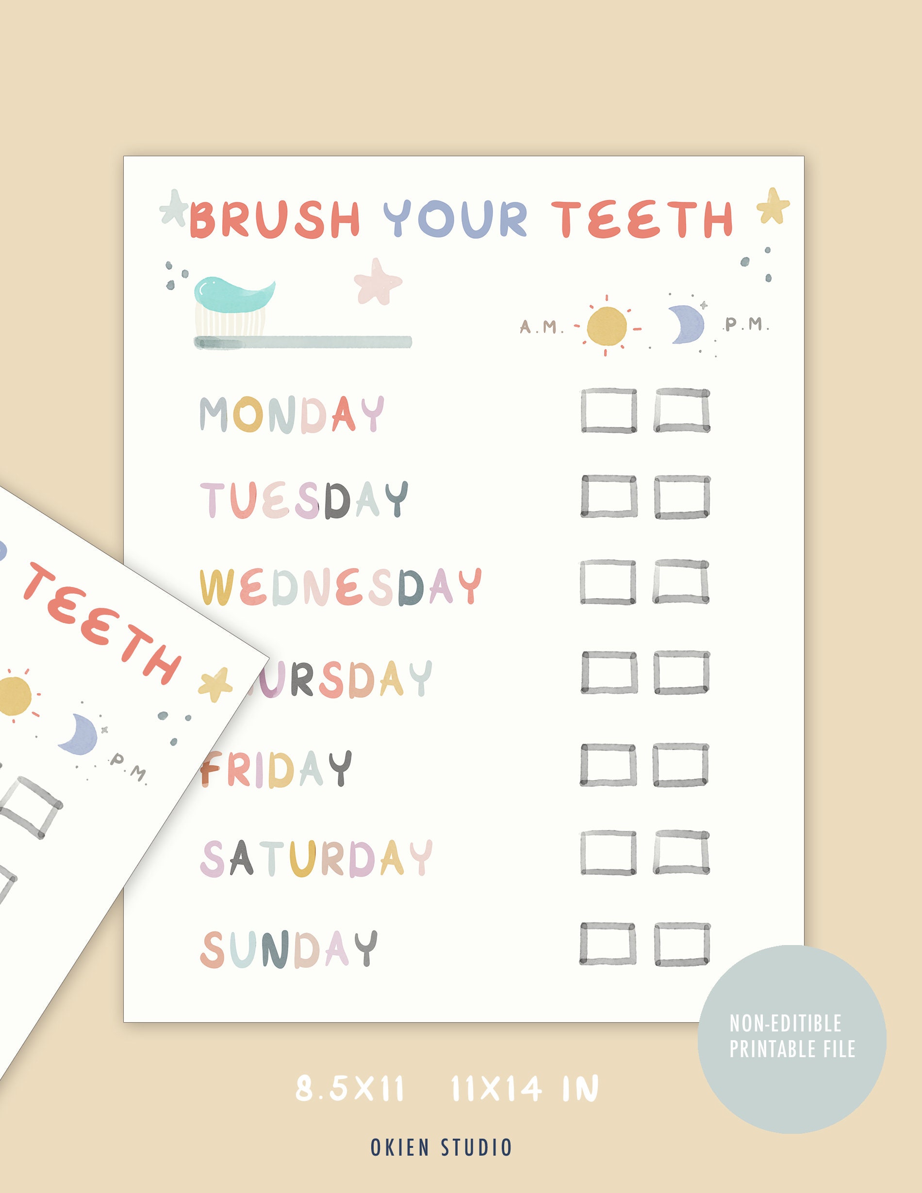 Free Printable Tooth Brushing Chart Pdf