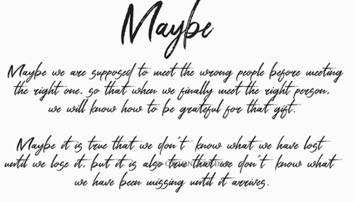 Maybe Love Poem Print Digital Art Romantic Poetry Maybe - Etsy