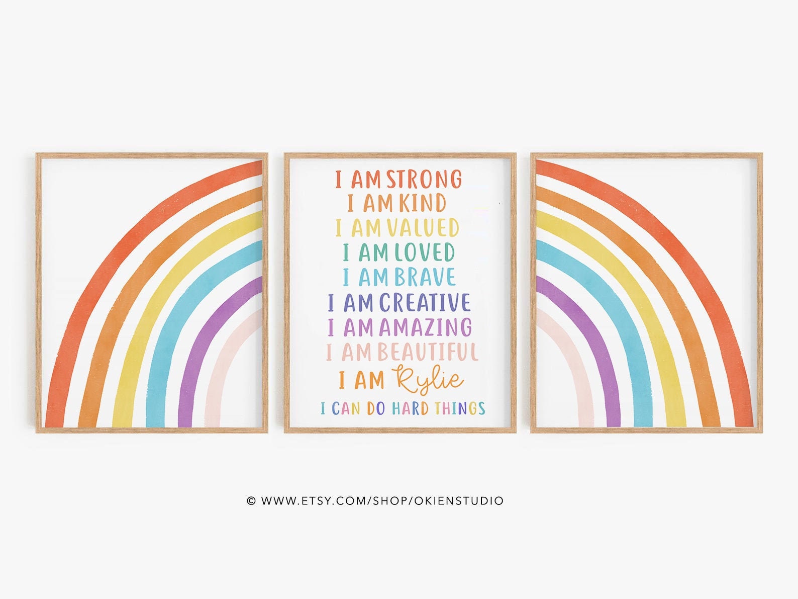 Positive affirmations wall art I am sign Classroom Poster Etsy