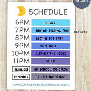 Daily Time Schedule, Easy Planner, Kid Daily Planner, Kids Schedule ...