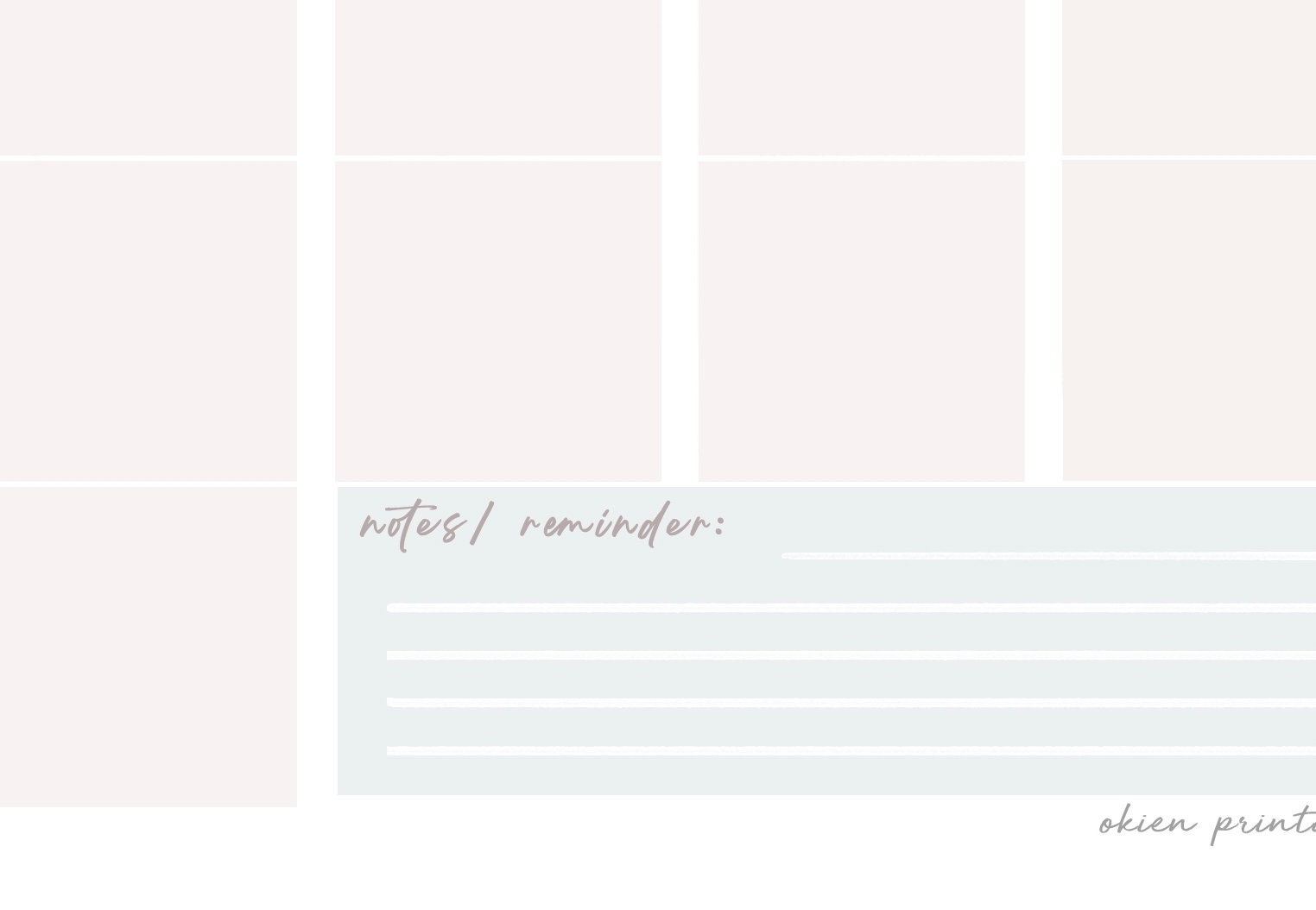 Boho Monthly Calendar Digital Planner Printable Calendar - Etsy