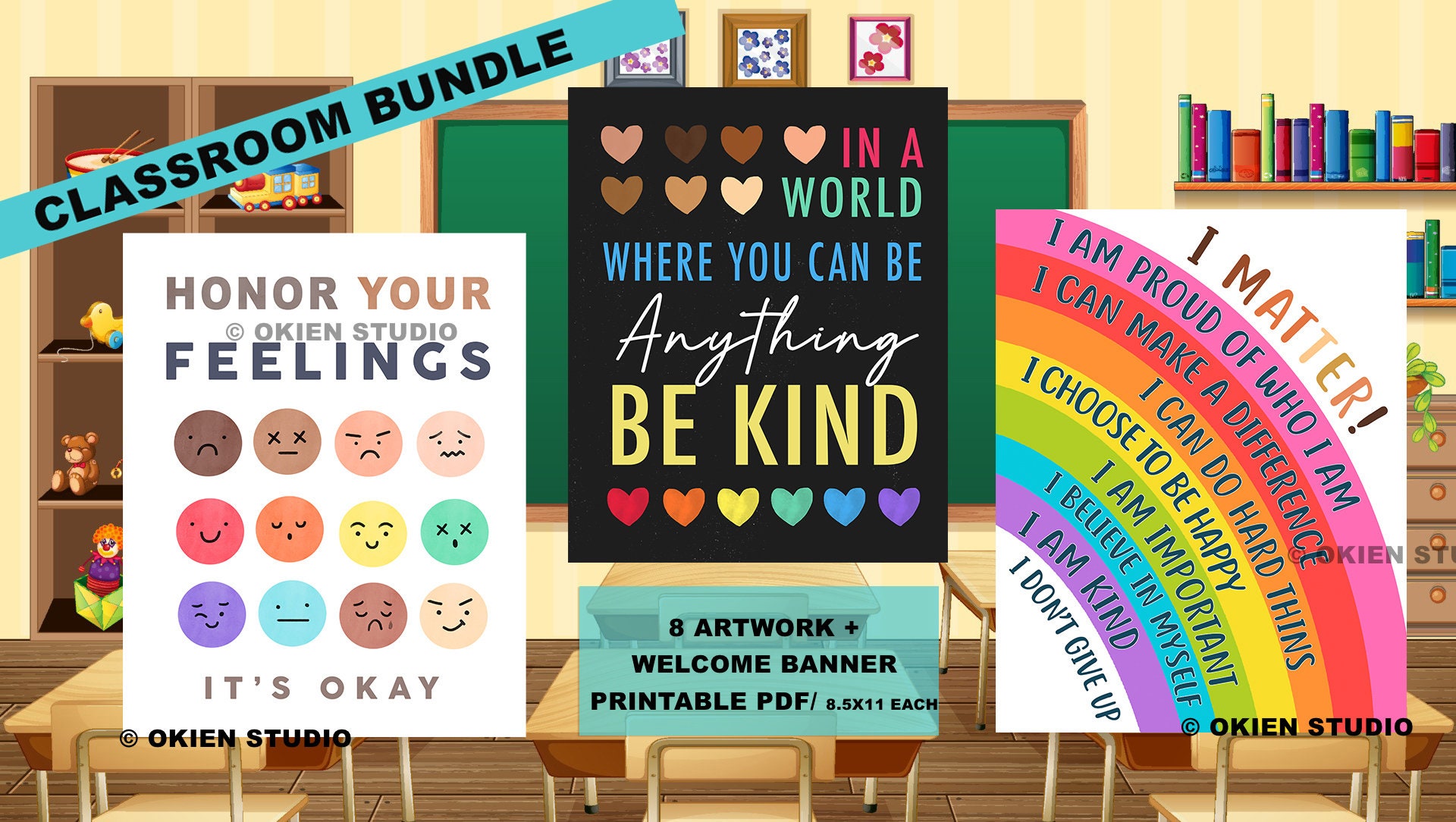 Inclusive Classroom Poster You Matter Poster Positive Etsy