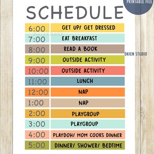 Daily Time Schedule, Easy Planner, Kid Daily Planner, Kids Schedule ...