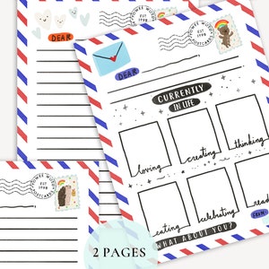 Kids Pen Pal Printable, Letter Templates for Kids, Letter Printable ...