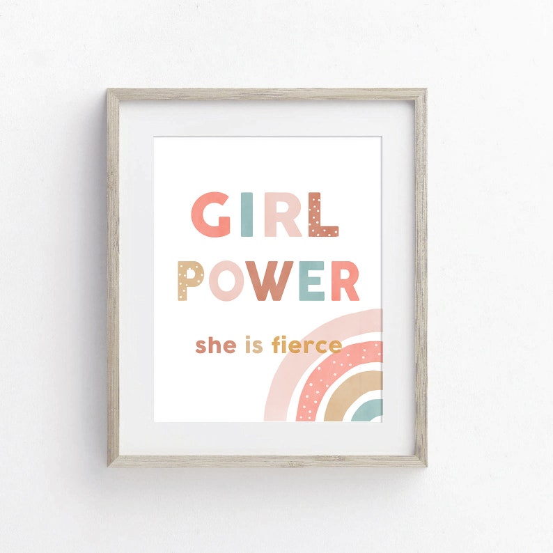 Girl Power Poster Girl Poster Girl Empowerment Girls Room Etsy
