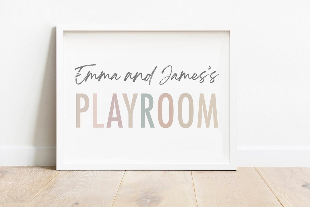Personalized Playroom Printable, Playroom Decor, Playroom Name Sign ...