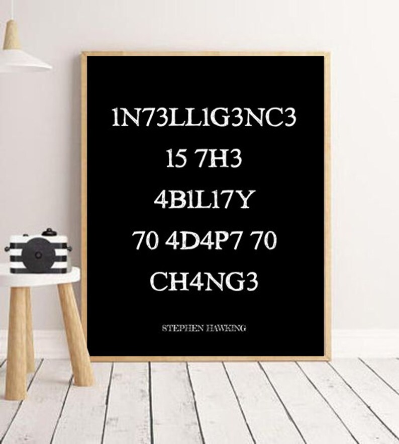 Set of 2 Math Quote Wall Art MATH wall art stephen hawking | Etsy