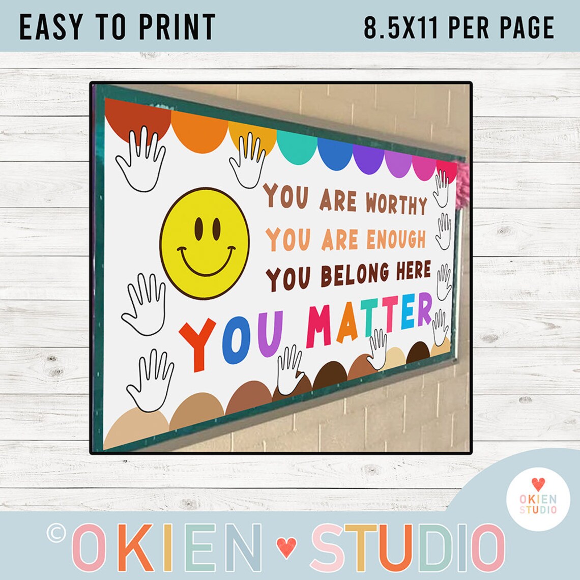 Happy Face Classroom Decor Inclusion Matters You Matter Etsy
