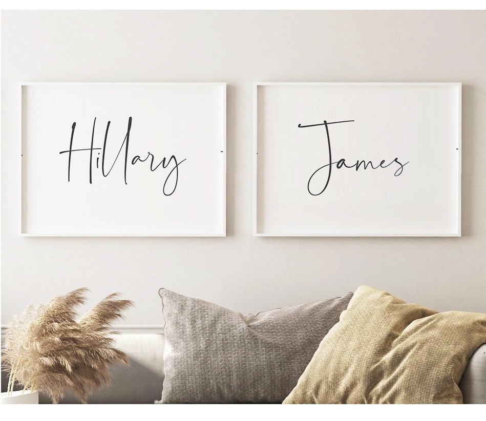 Custom Name wall art Any Colors nursery name sign Family | Etsy