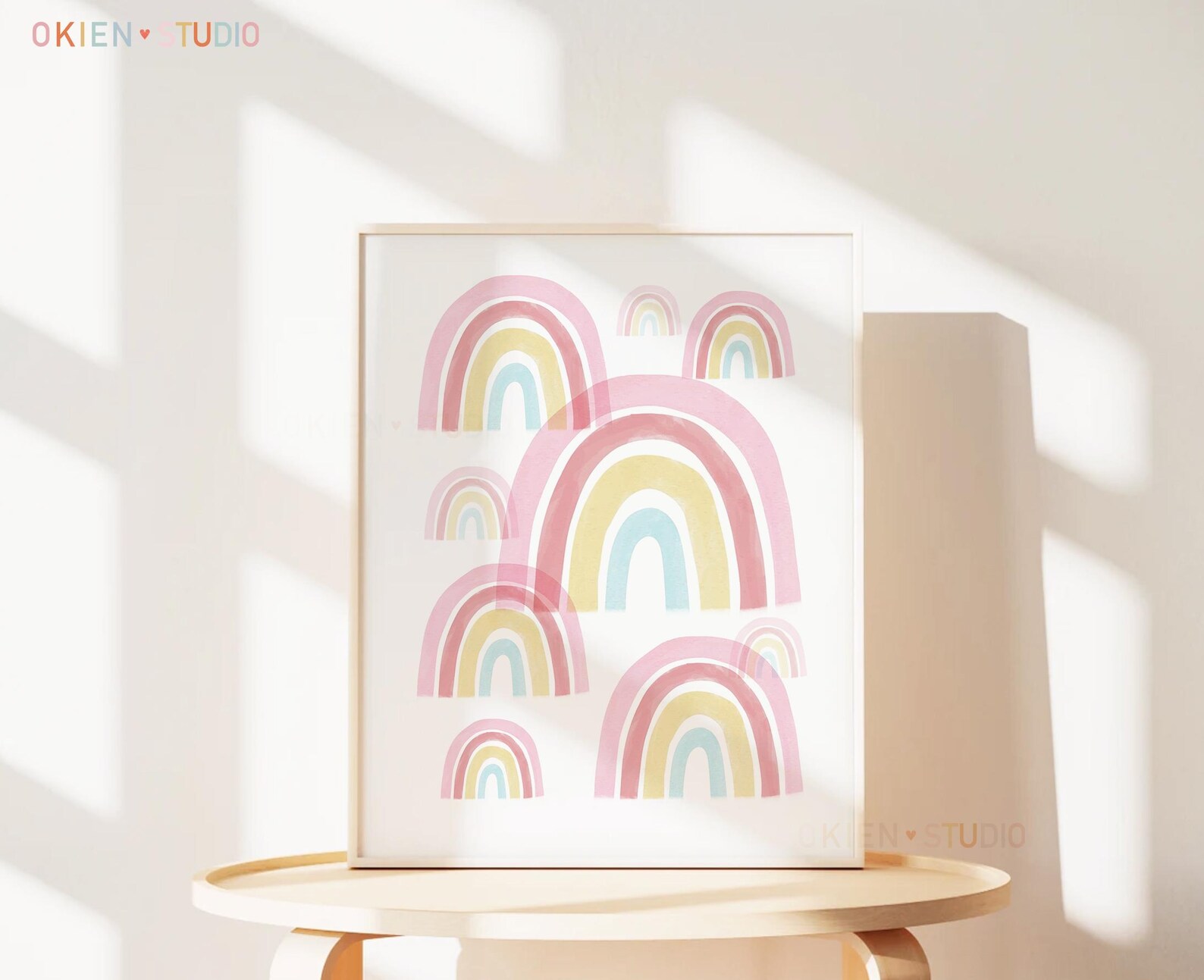 Pastel Rainbow Wall Art: Watercolor Nursery Decor (digital Download) - Etsy
