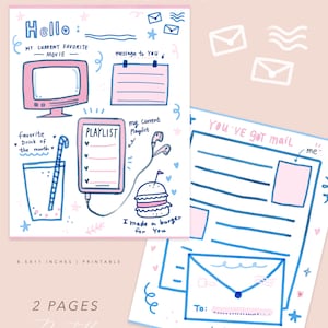 Pen Pal Letter Printable, Letter Templates, Writing, Teens, Letter ...