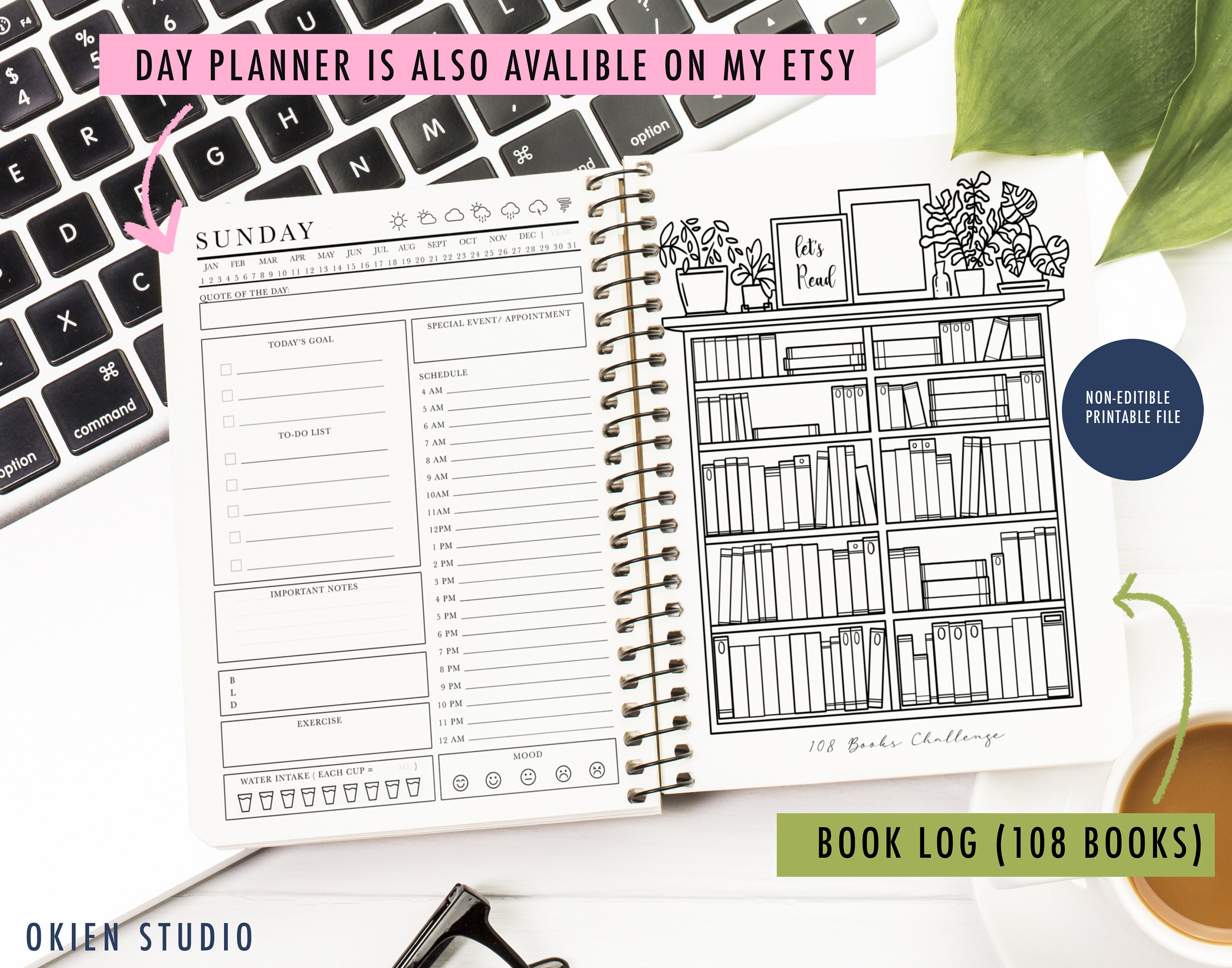 Book List Goodnotes Planner Bookshelf Books to Read Etsy UK