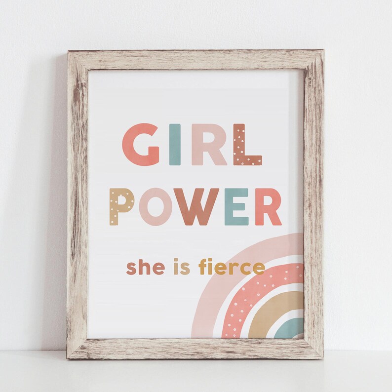 Girl Power Poster Girl Poster Girl Empowerment Girls Room Etsy
