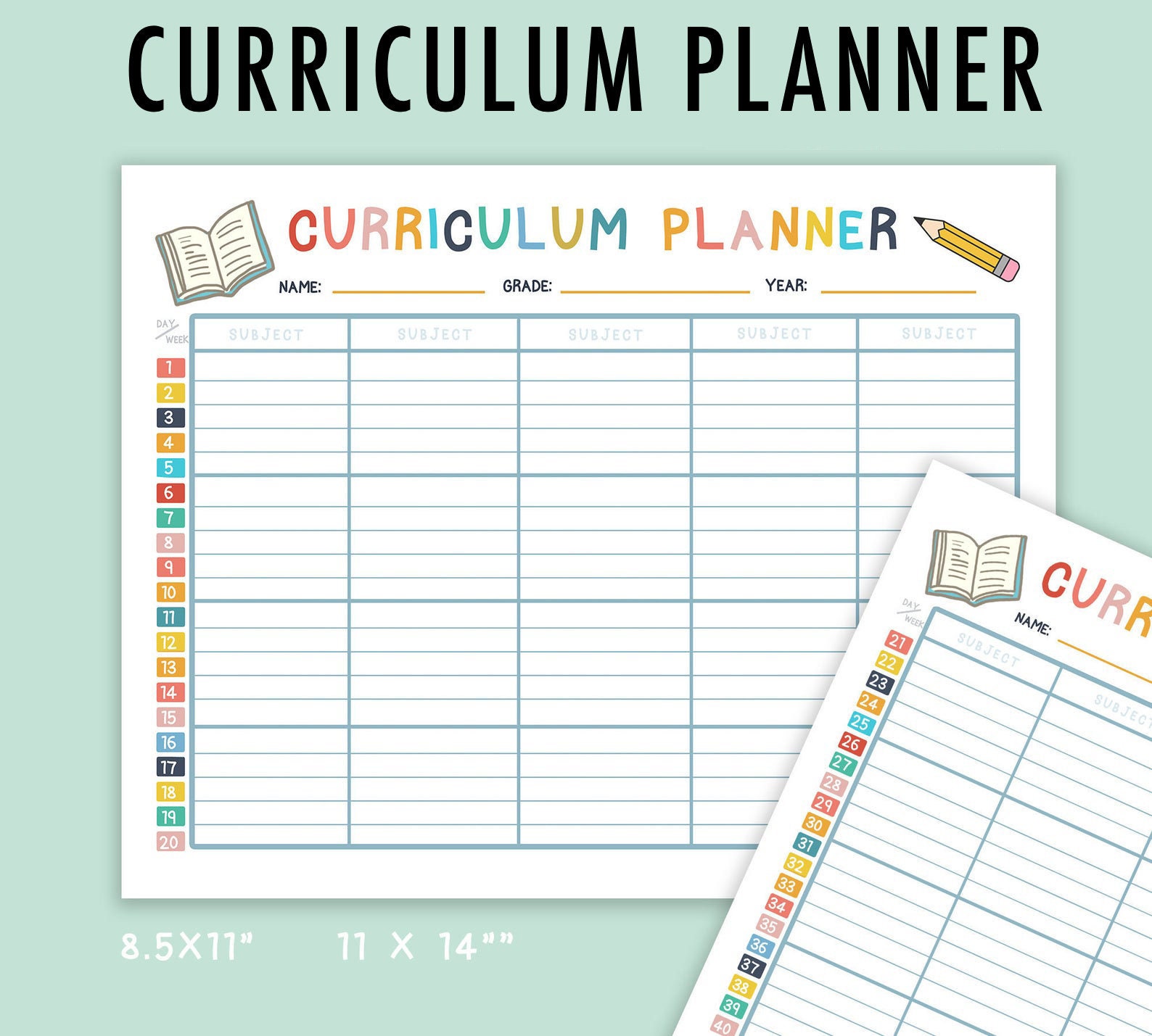 Printable Curriculum Planner Homeschool Planner Digital - Etsy