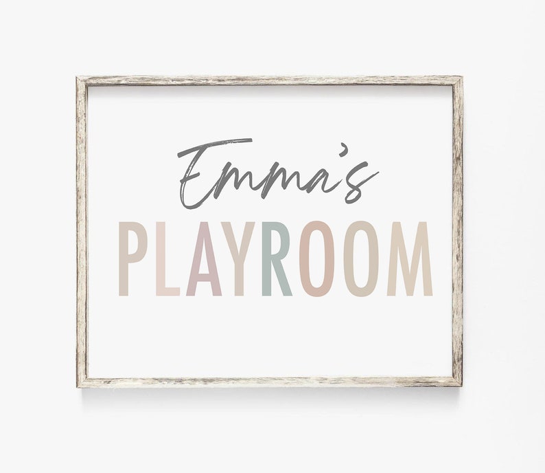 Personalized Playroom Printable Playroom Decor Playroom Name Etsy