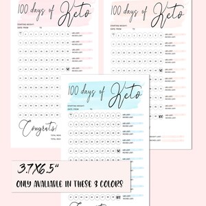 100 Days of Keto, Keto Diet Tracker, Keto Insert Printable, Weight ...