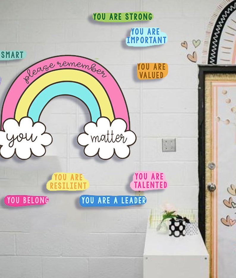 Rainbow Classroom Decor: Positive Affirmations Printable (digital File ...