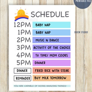 Daily Time Schedule, Easy Planner, Kid Daily Planner, Kids Schedule ...