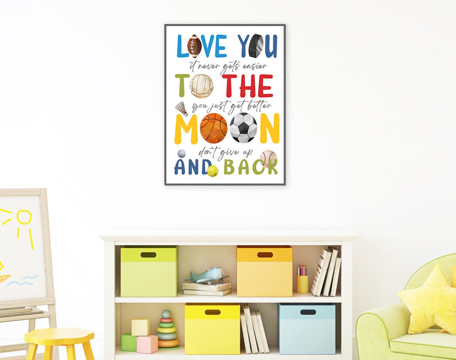 Sports Art Print Sports Wall Art Boys Room Decor Boys Etsy