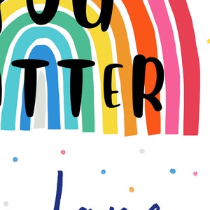 May include: A rainbow-colored arch with the text "You Matter" in black lettering. The name "Jane" is written in blue cursive below the arch.