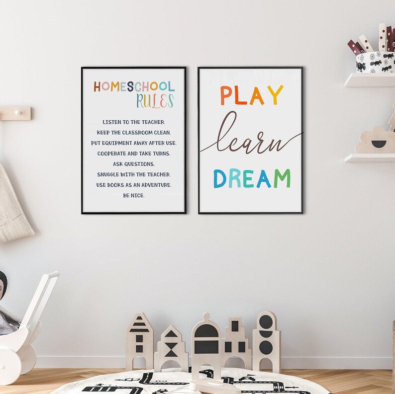 Classroom Rule Homeschool Rules Poster Home Sweet Homeschool Etsy