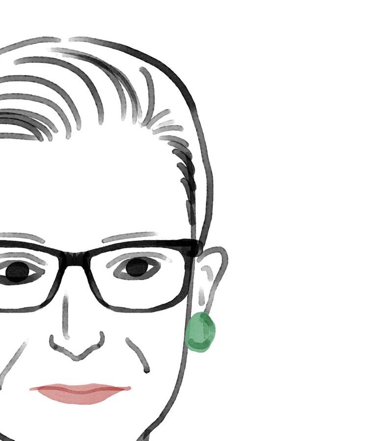 Ruth Bader Ginsburg Print Ruth Bader Ginsburg Portrait RBG - Etsy