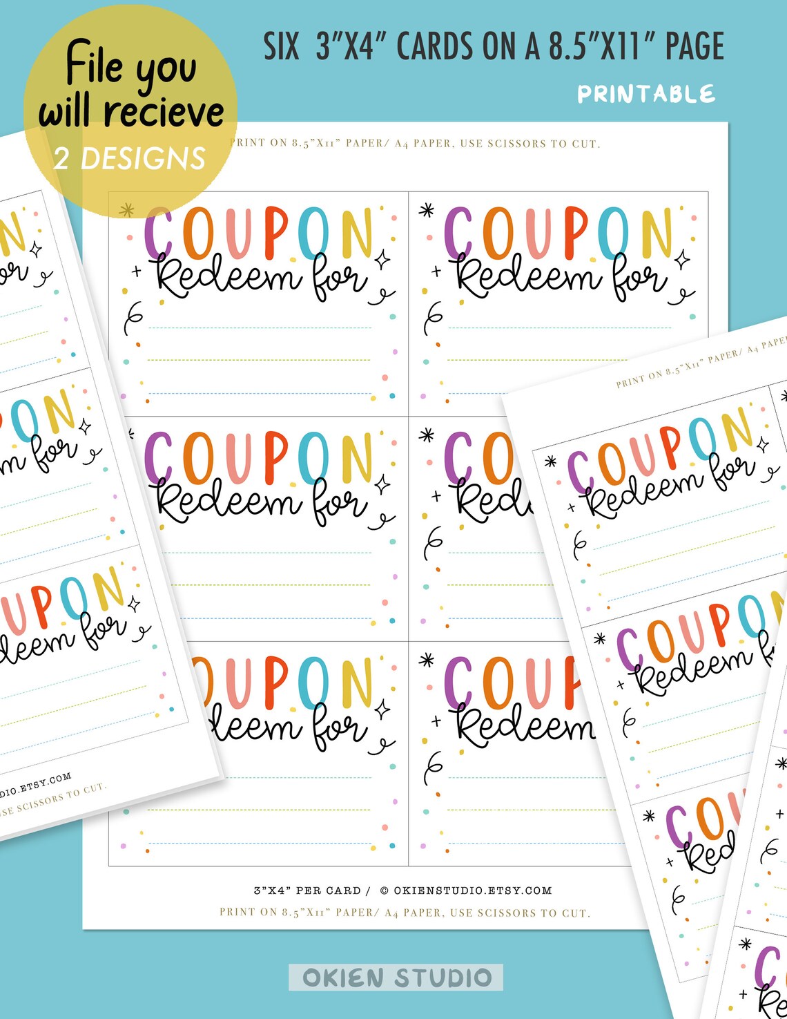 Redeem Card Coupon Redeem Card Printable Good Behavior Etsy