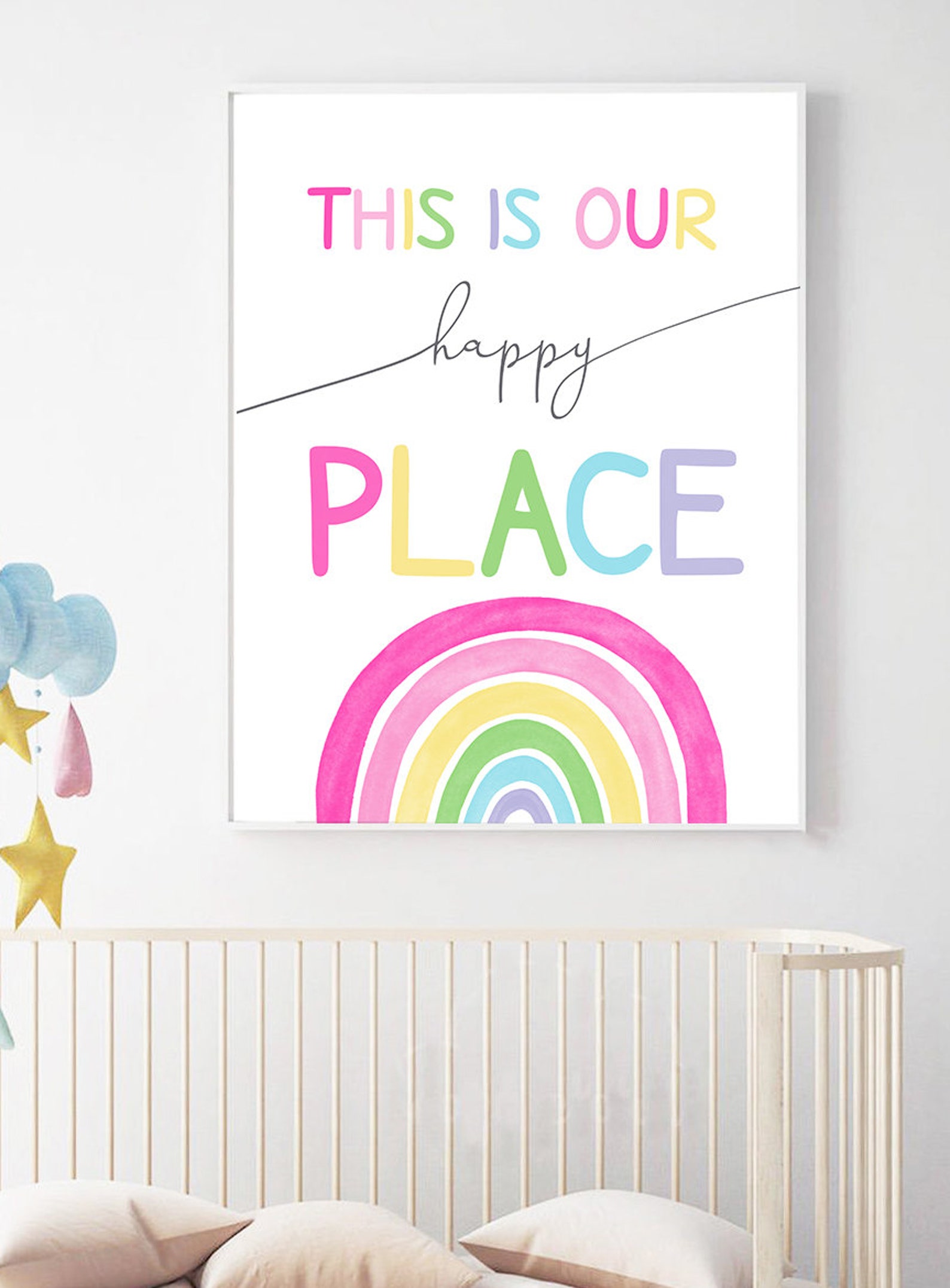 This is Our Happy Place Sign Positive Affirmations Printable Etsy