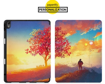 iPad slim lightweight case build-in apple pencil holder soft TPU back cover for iPad Air Pro 13 11 M4 12.9 M4 10.9 10.2 9.7 mini forest