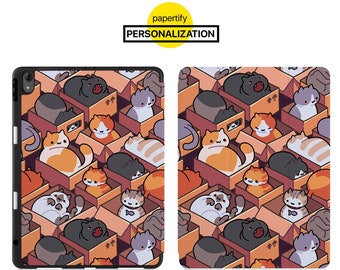 iPad slim lightweight case build-in apple pencil holder soft TPU back cover for iPad 9.7 10.2 Pro 11 Pro 12.9 mini 5 mini 4 sushi cat