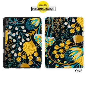 iPad dünne leichte Hülle eingebauter Stifthalter weiche TPU-Rückseite für iPad Air Pro 13 11 M4 12.9 M4 10.9 10.2 9.7 mini 6 Pflanze
