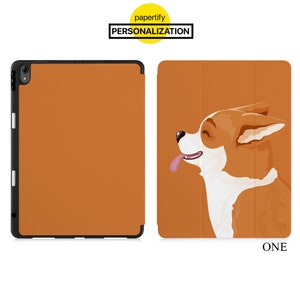 iPad slim lightweight case build-in apple pencil holder soft TPU back cover for iPad 10.9 10.2 9.7 Pro 11 Pro 12.9 mini 6 5 4 corgi dog