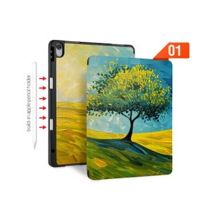 iPad Slim Case Tri-Fold, kabelloses Laden & Apple Pencil Halter - Passend für iPad Pro 13/11 M4, Air M2, Mini, 12.9, 10.9, 10.2, 9.7