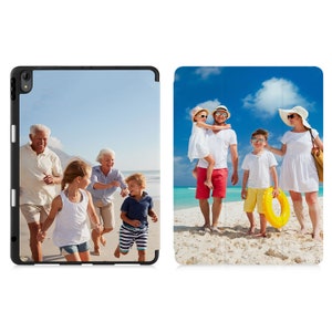 Étui pour iPad personnalisé avec vos propres images Étui mince avec porte-crayon pomme Coque arrière en TPU souple pour iPad 10,9 9,7 10,2 10,9 Pro 11 12,9 mini 6 image 3