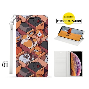 Gepersonaliseerde foto leren portemonnee hoesje voor iPhone 15 14 Pro Max 15 14 Pro 15 14 Plus iPhone 13 Pro Max 13 Mini iPhone 12 11 Xr Animal