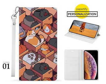 MyGadget Flip Case For IPhone 15 - [ Removable Magnetic Cover ] - PU Leather Phone Case - [ Cover With Card Slot ] Protective Shell In Light Blue